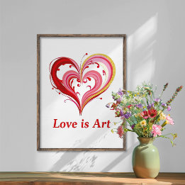 Ilustracion de arte de amor de corazón colorido