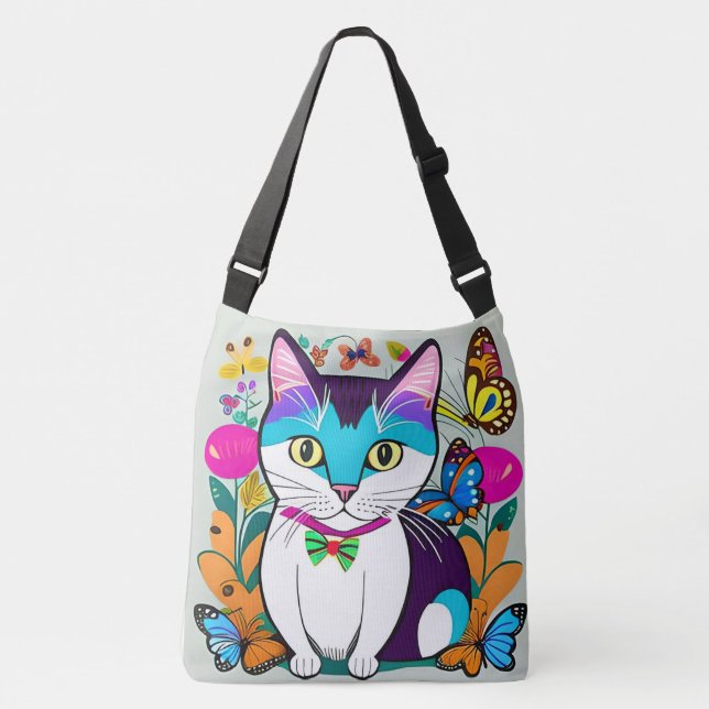 Ilustracion de arte de gato, bolsa de diseño de ga (Anverso)