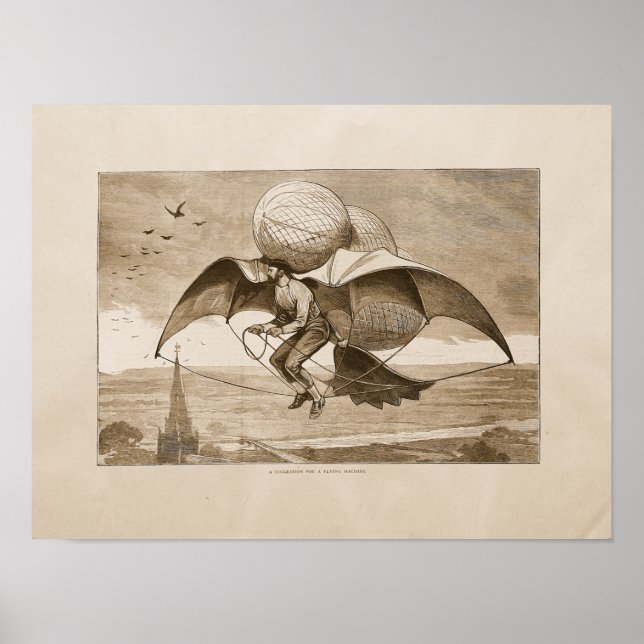 Ilustracion de arte de la máquina de volar de vint (Frente)