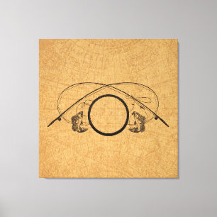 Ilustracion de arte de los arcos de pesca antiguos