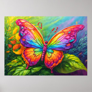 Ilustración de arte de mariposa retro