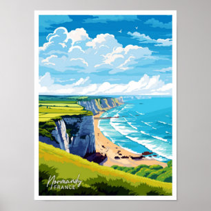 Ilustracion de arte de Normandía France Viajes