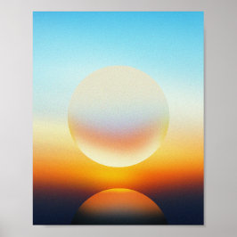 Ilustración de Arte de Pared de Esfera de Puesta d