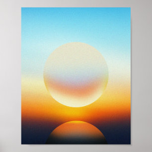 Ilustración de Arte de Pared de Esfera de Puesta d