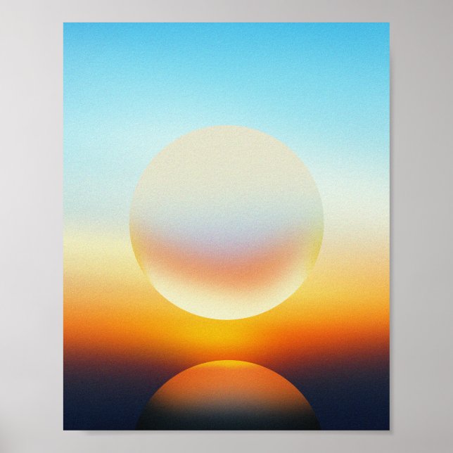 Ilustración de Arte de Pared de Esfera de Puesta d (Frente)