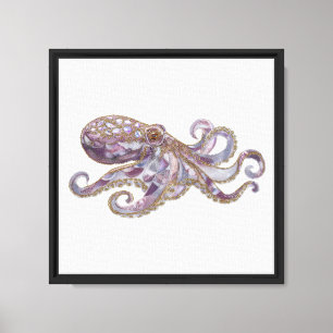 Ilustración de arte de pulpo con cuentas elegante