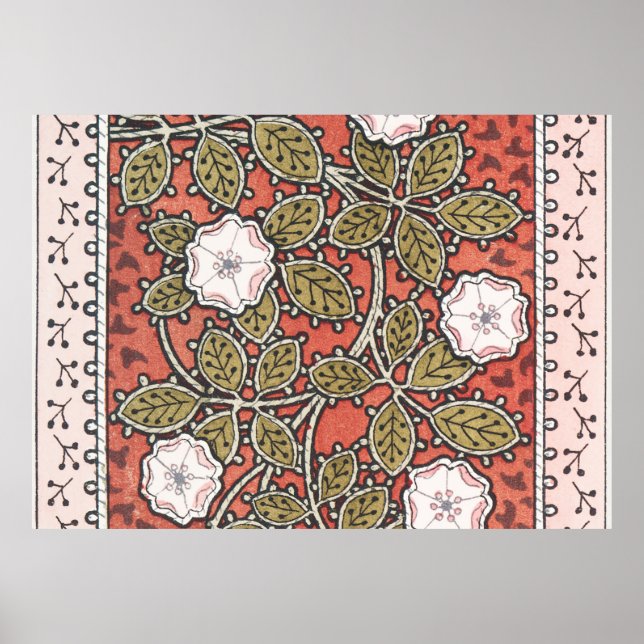 Ilustración de arte de rosa silvestre floral vinta (Frente)
