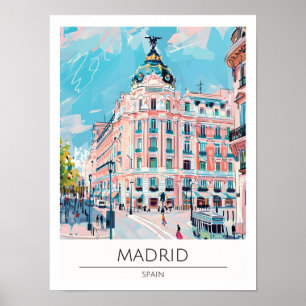 Ilustración de Arte de Viaje Madrid España