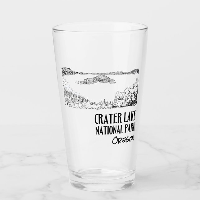 Ilustracion de Arte del Parque Nacional Crater Lak (Anverso)