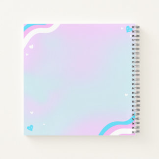 Ilustración de arte trans en cuaderno espiral