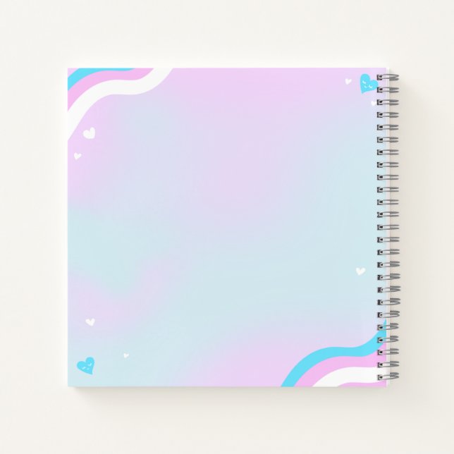 Ilustración de arte trans en cuaderno espiral (Reverso)