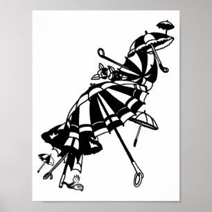 ilustracion de arte Umbrellas Ink de Sombrillas Vo