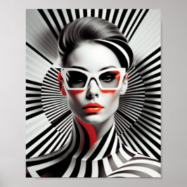 Ilustracion De Arte Único Para Mujeres Blancas Y N