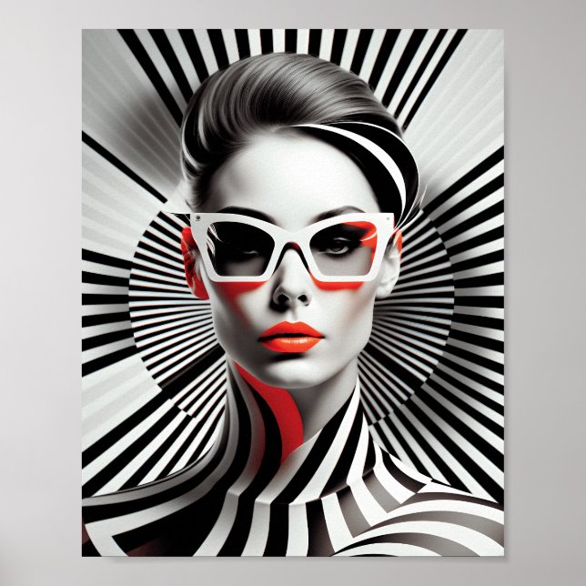 Ilustracion De Arte Único Para Mujeres Blancas Y N (Frente)