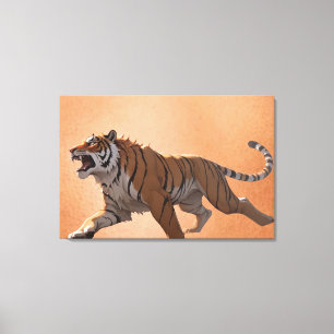 Ilustración de arte vectorial de anime de tigre ru