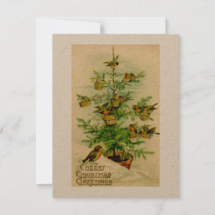 Ilustracion de aves de tarjetas de Navidad