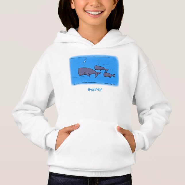 Ilustracion de ballenas personalizados migratorias (Anverso)