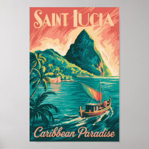 Ilustración de barco de Santa Lucía Arte de viaje