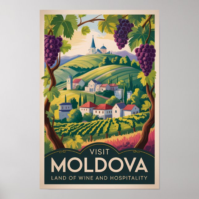 Ilustración de bodega de Moldavia Arte de viaje vi (Frente)
