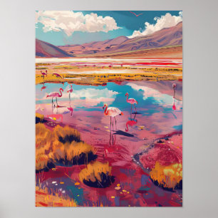 Ilustración de Bolivia Impresión de Bolivia Uyuni 