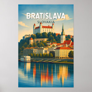 Ilustración de Bratislava Eslovaquia Arte de Viaje