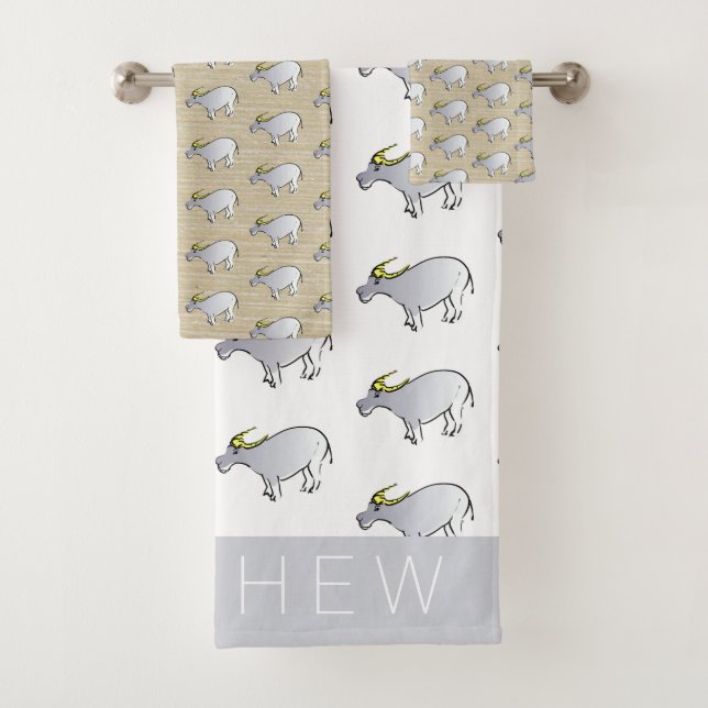 Ilustracion de búfalo de agua Año Ox chino BT (In situ)