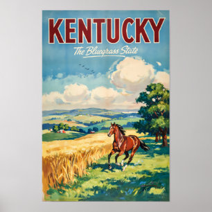 Ilustración de caballos de Kentucky Arte de viaje 