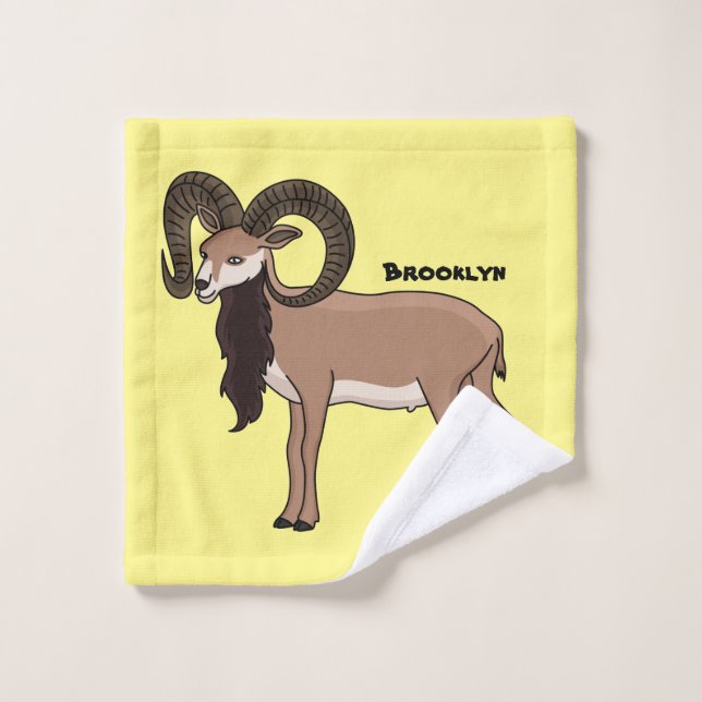 Ilustracion de cabra de Mouflon (Toallita)
