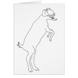 Ilustración de cabra de pie Divertido animal simpl