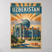 Ilustración de camello de Uzbekistán Arte de viaje