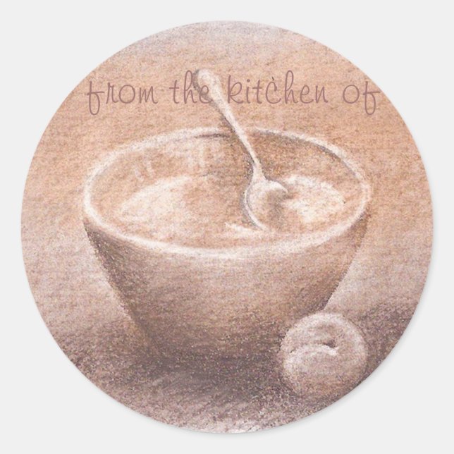 ILUSTRACION DE CARBÓN DE LA ETIQUETA DE LA COCINA  (Anverso)