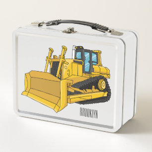 Ilustración de caricatura de bulldozer