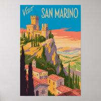 Ilustración de Castillo de San Marino Arte de Viaj