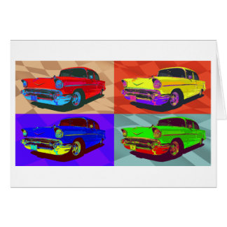 Ilustracion de Chevy Belair del arte pop