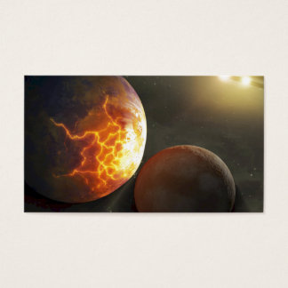 Ilustracion de choque planetario fuera del mundo