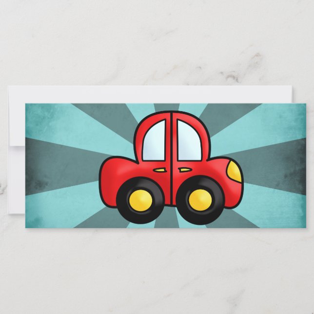 Ilustración de coche vintage (Anverso)