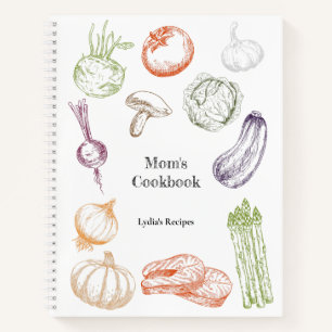 Ilustracion de comida personalizada libro de recet