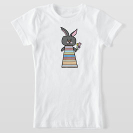 Ilustración de conejo floral | Camiseta de animal