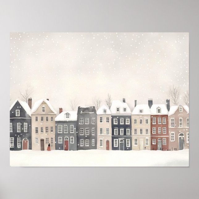 Ilustración de Copenhague Invierno Impresión de Co (Frente)
