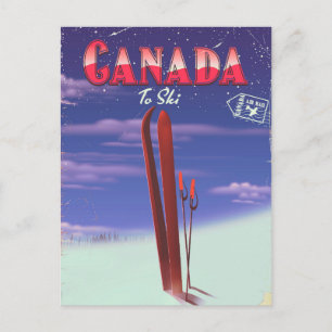 Ilustración de correo aéreo de Canadá para tarjeta