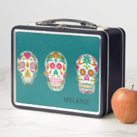 Ilustracion de cráneo de azúcar personalizado