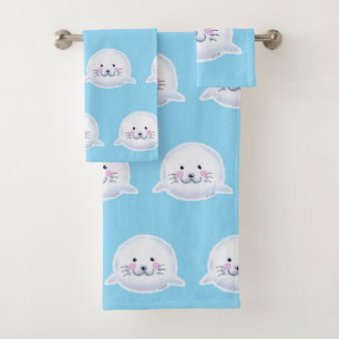 Ilustración de cría de foca esponjosa y linda