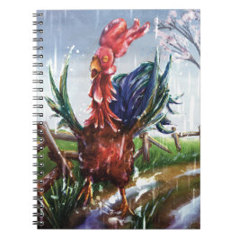 Ilustración de Cuaderno en Espiral Gallo de Lluvia