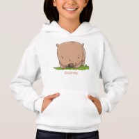 Ilustración de dibujos animados de bebé wombat lin