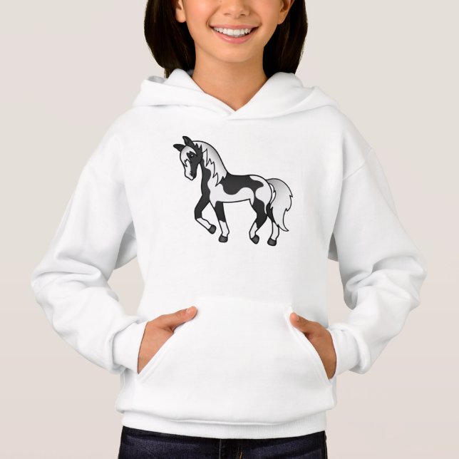 Ilustración de dibujos animados de caballo trotón  (Anverso)