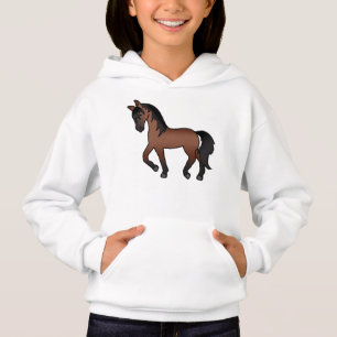 Ilustración de dibujos animados de caballo trotón 