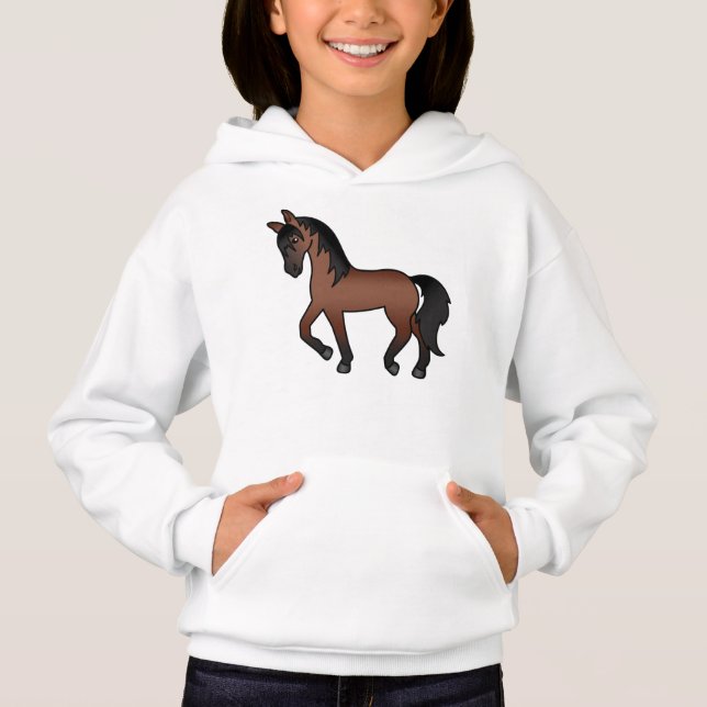 Ilustración de dibujos animados de caballo trotón  (Anverso)