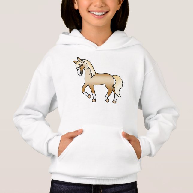 Ilustración de dibujos animados de caballo trotón  (Anverso)