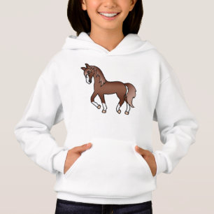 Ilustración de dibujos animados de caballo trotón 