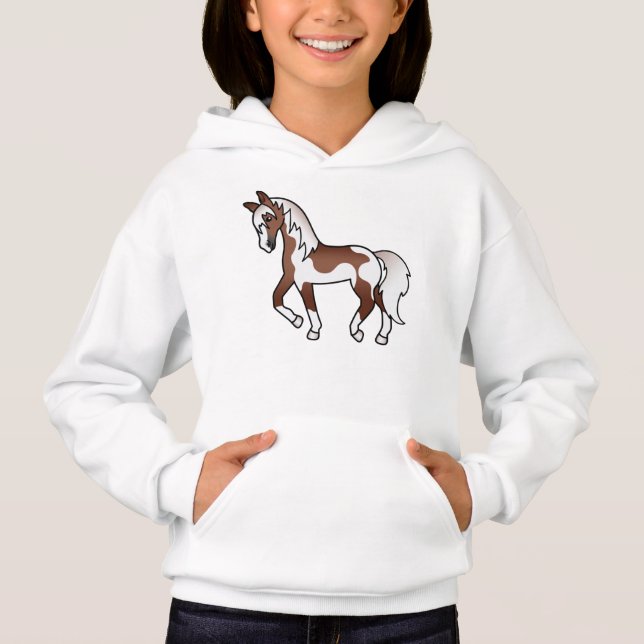 Ilustración de dibujos animados de caballo trotón  (Anverso)